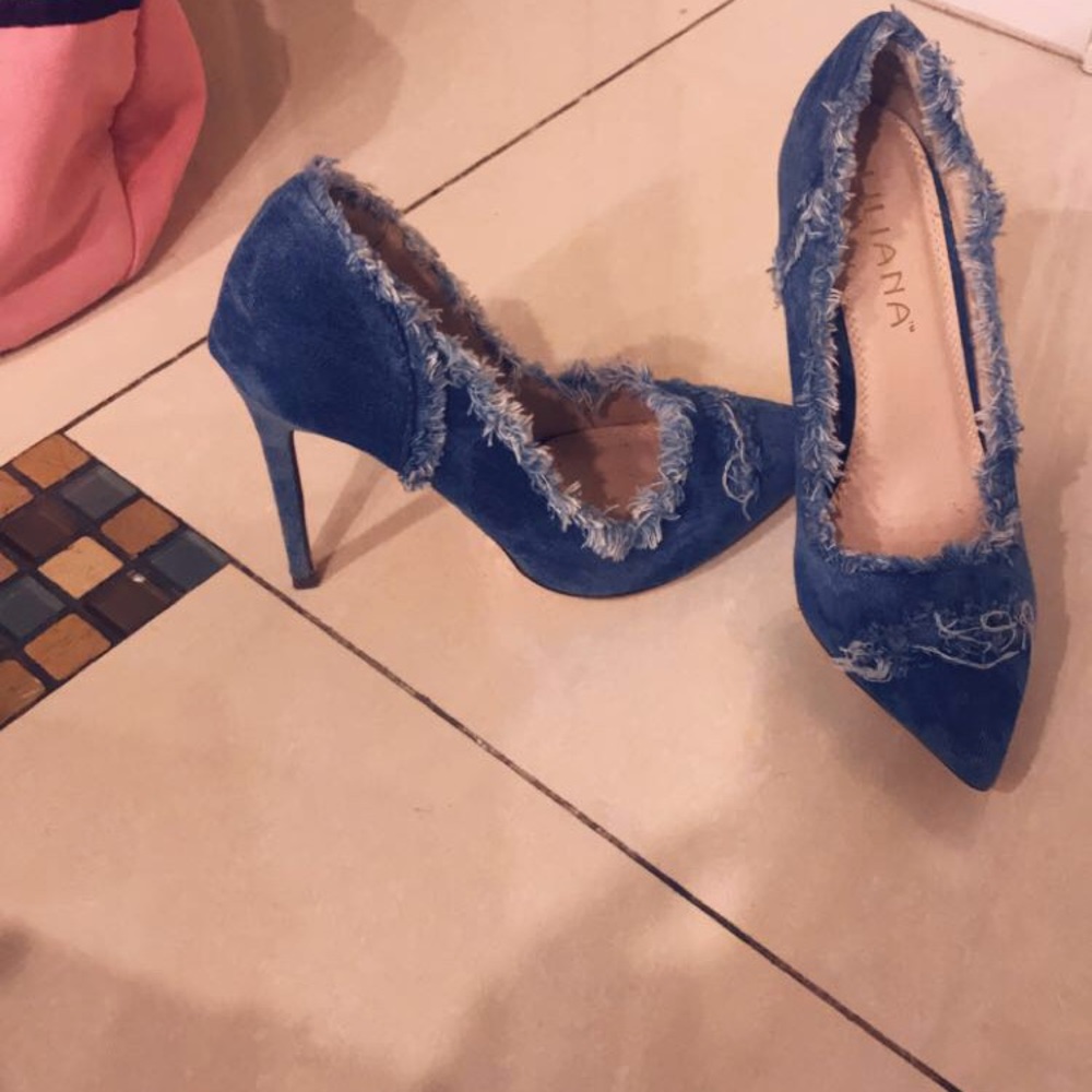 Sexy jeans high heel shoes